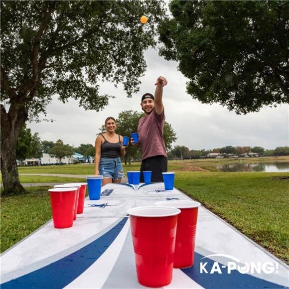 Sports Ka-Pong Plastic Cup Party Game Set 22 Plastic Cups  4 white Balls - Picture 5 of 5